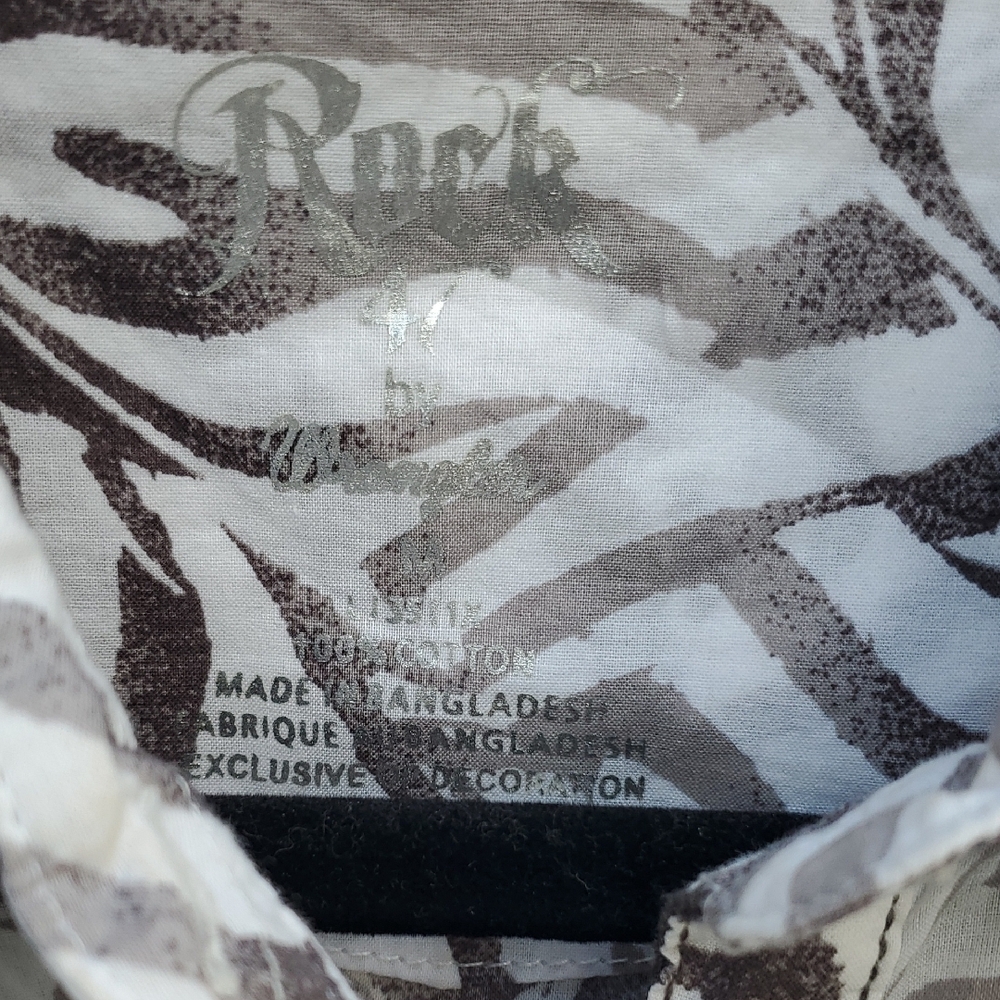 Wrangler Rock 47. Black and White Snap Front western Shirt. Medium. - Picture 3 of 7